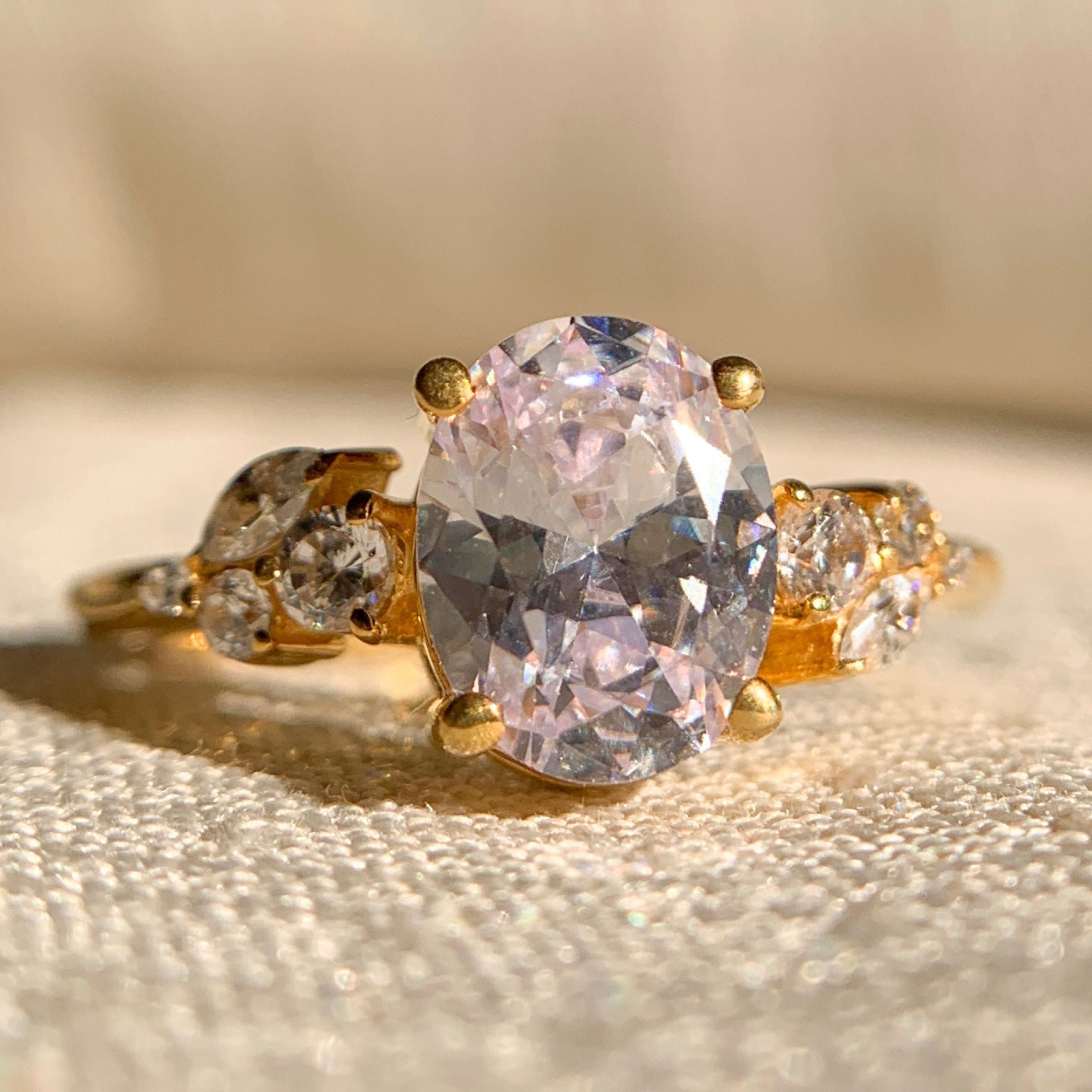 Oval Cut Diamond Engagement Rings Nature Inspired